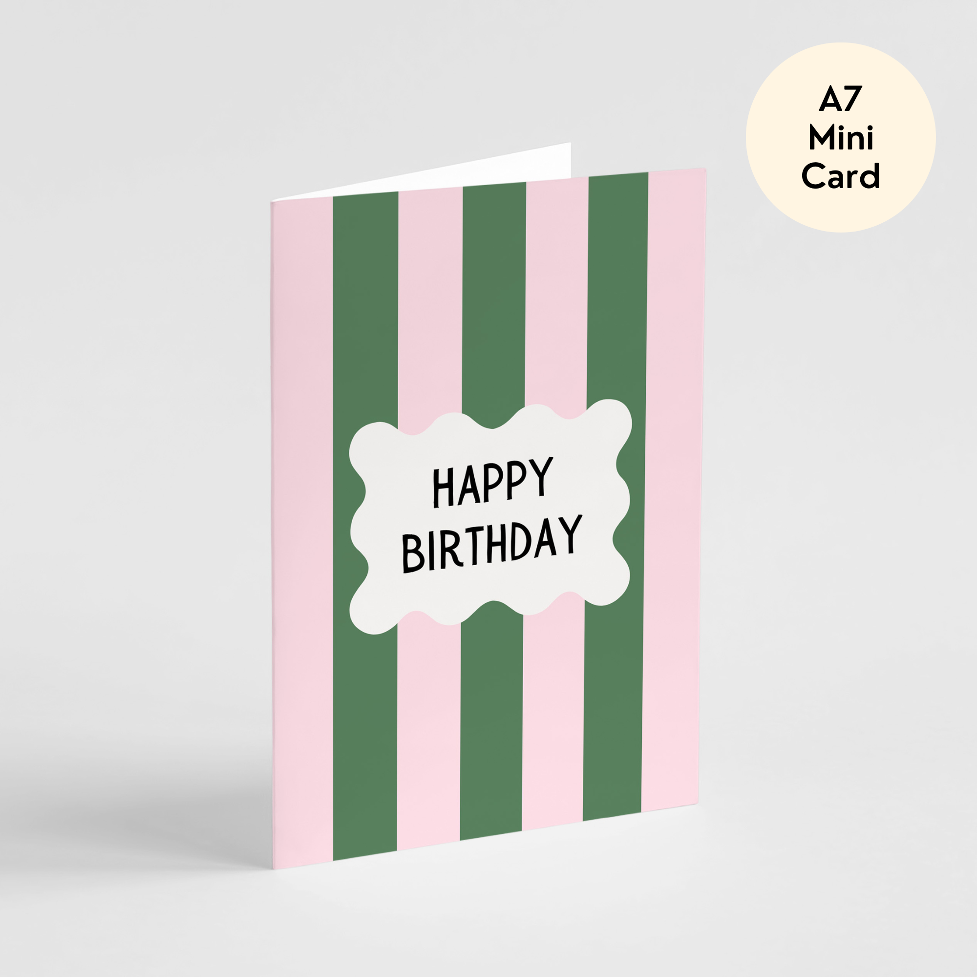 Funky Happy Birthday Card - Colourful A7 Mini Birthday Card