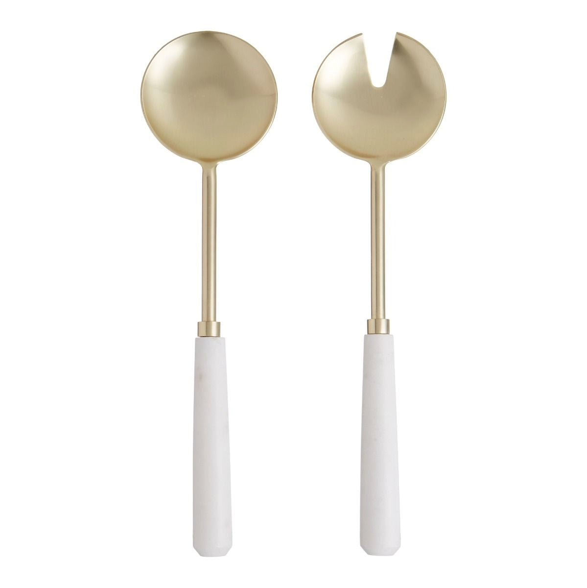 Amalfi Marble and Stainless Steel Salad Servers 2pcs Set