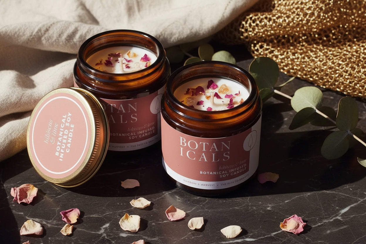 Botanicals Mini Candle ~ Hibiscus & Lime
