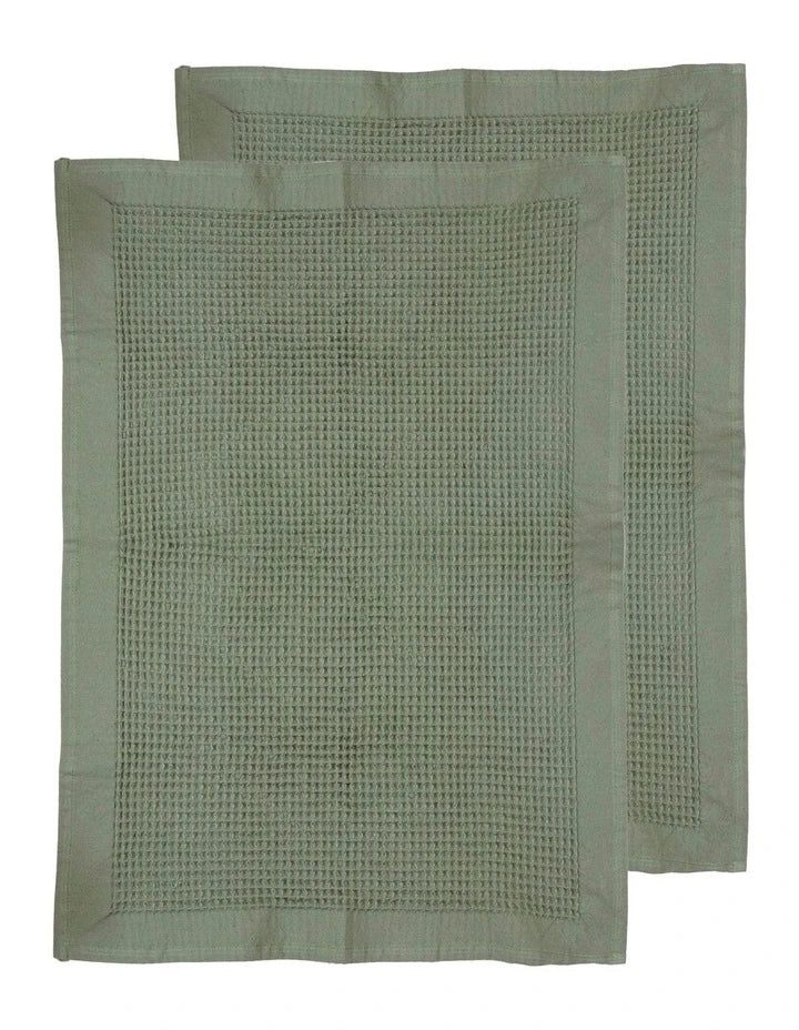 Ollie Waffle 2pk Kitchen Towel - Various Colours Constance & Belle
