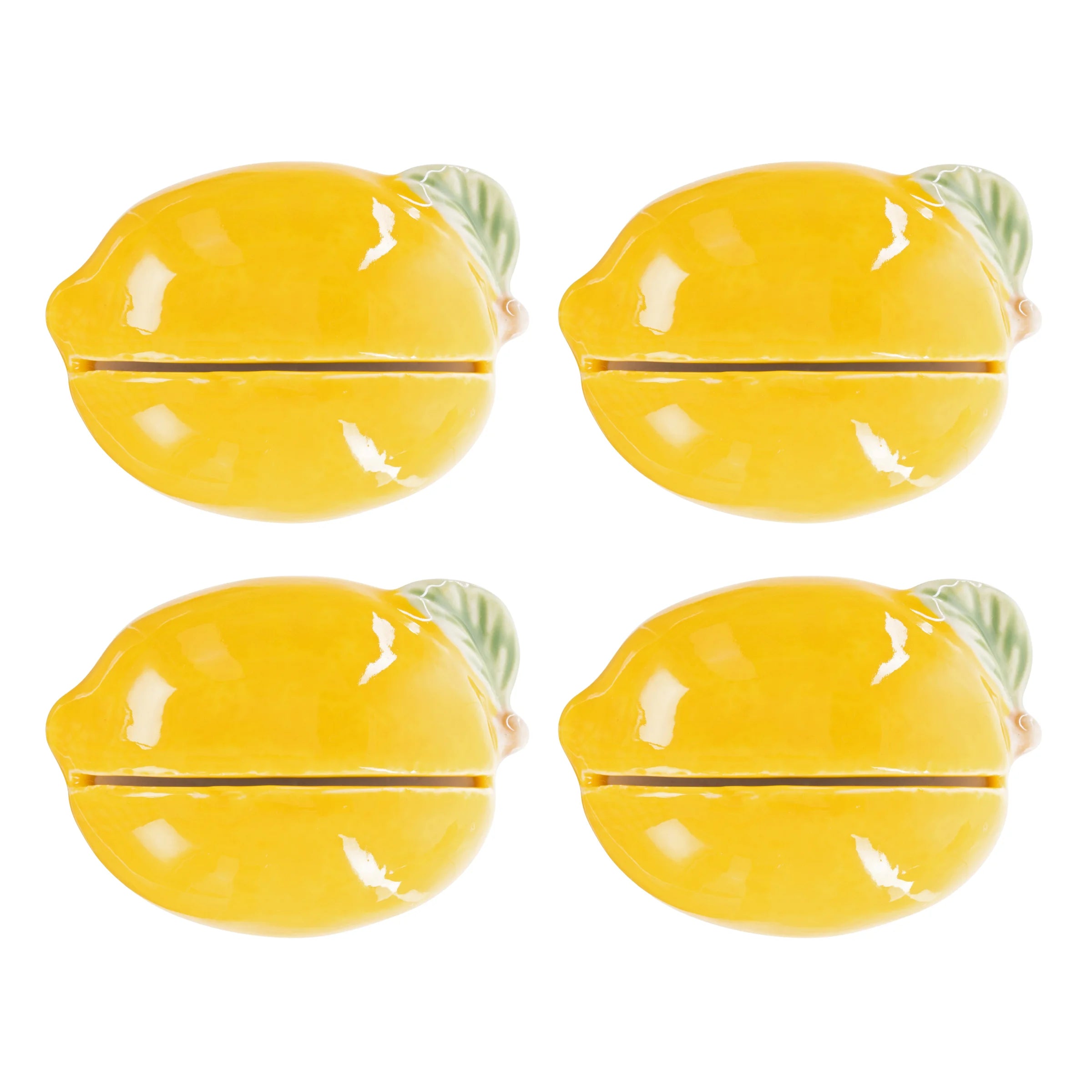 Limoncello Tabletop Place Card Holders 4pcs Set Yellow & Green