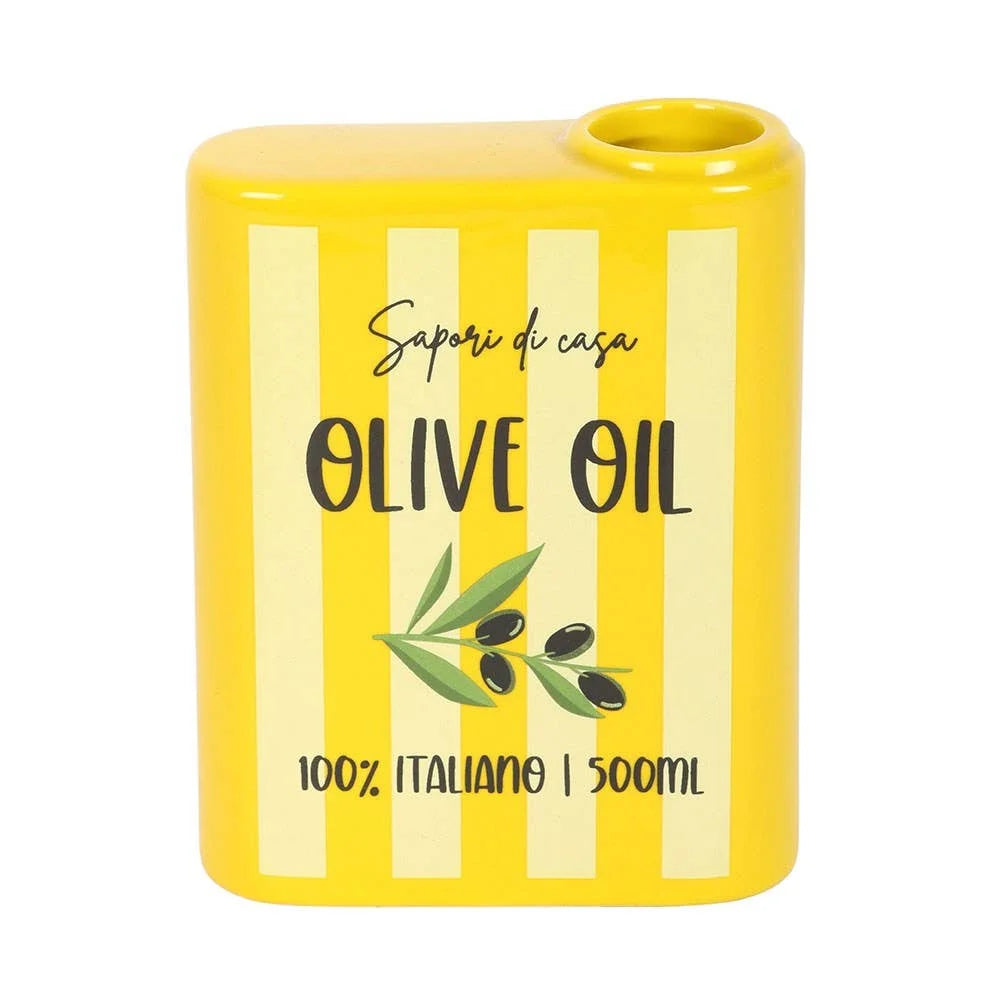 Olive Oil Tin Shaped Ceramic Flower Vase
