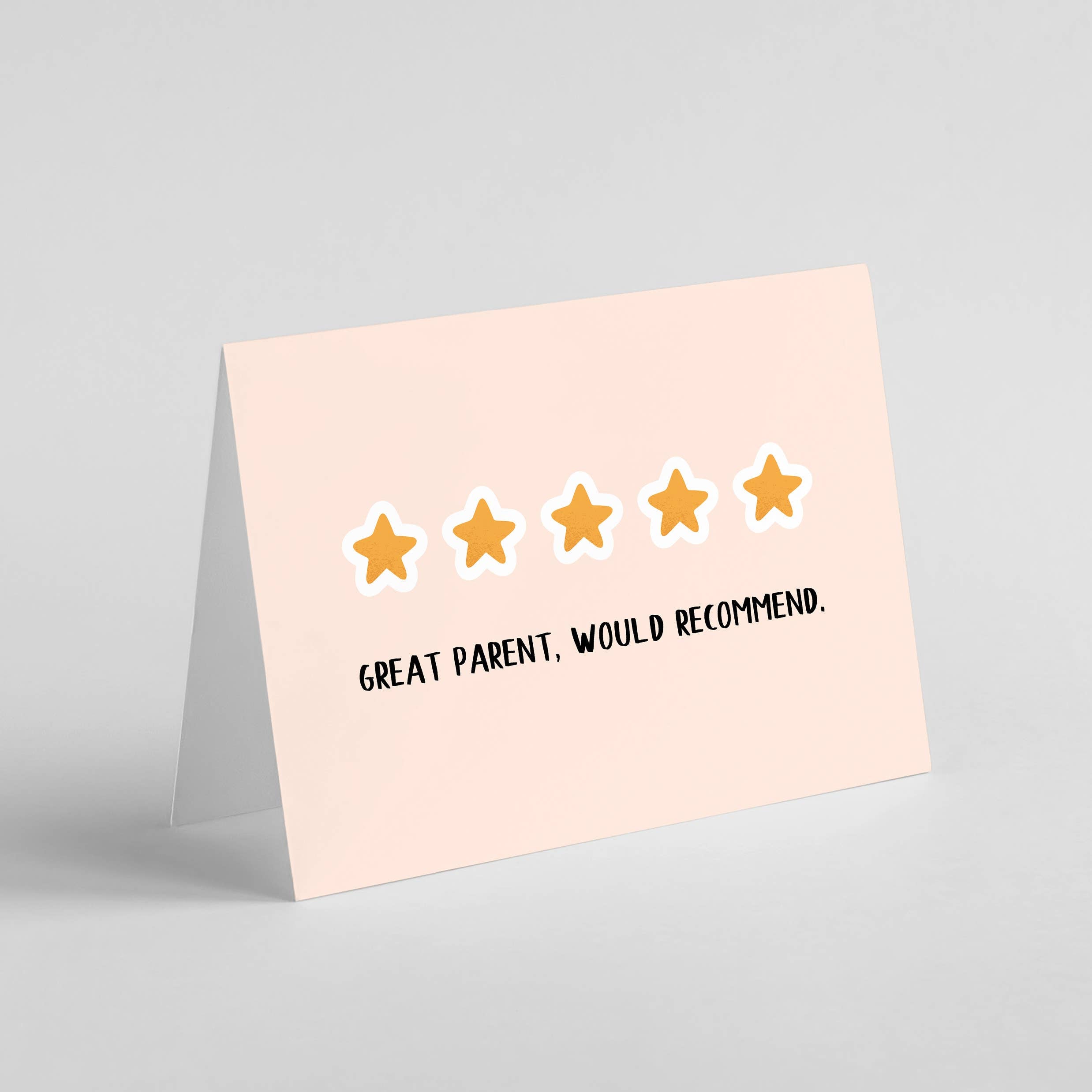 5 Star Parent Card - Funny Mother's Day Father's Day Card