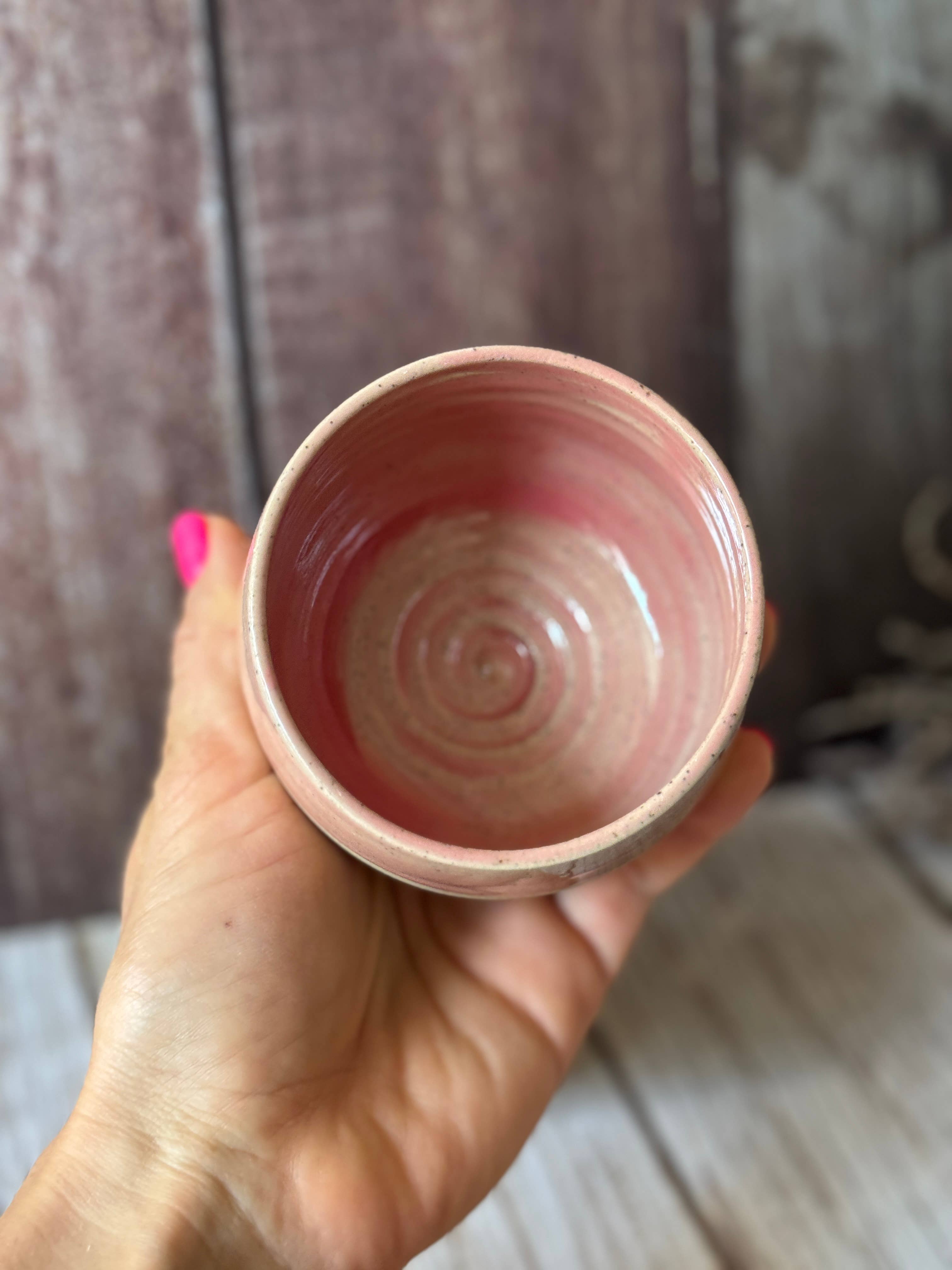 Mini hug mug in soft pink