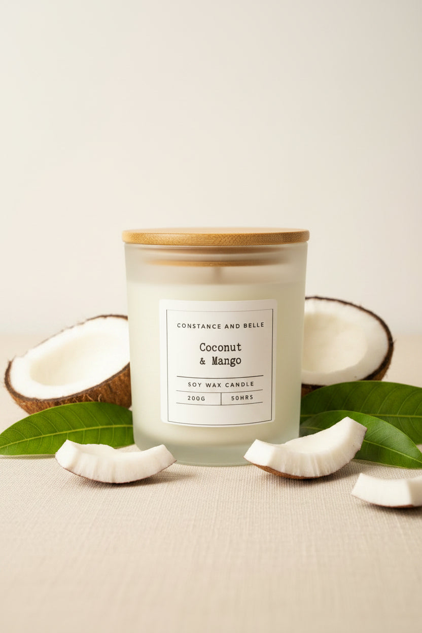 Coconut & Mango 200g Soy Wax Candle