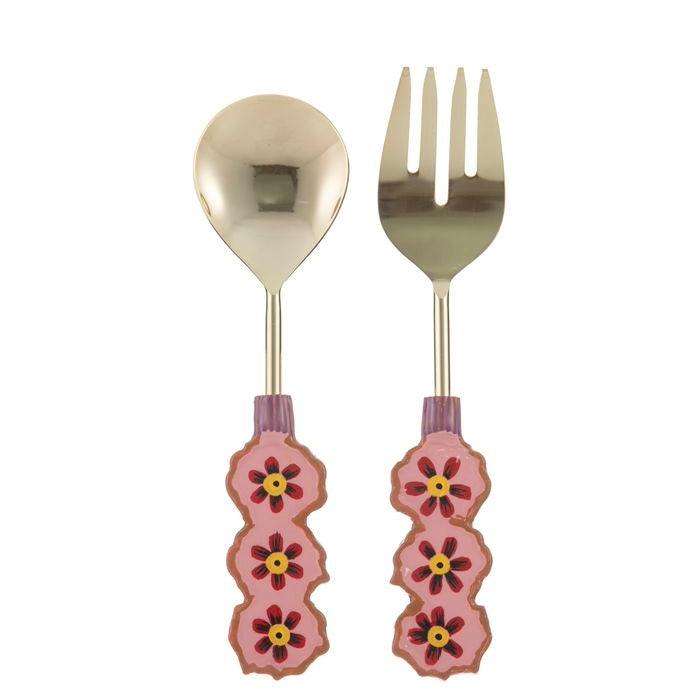 Capri Flower Salad Servers