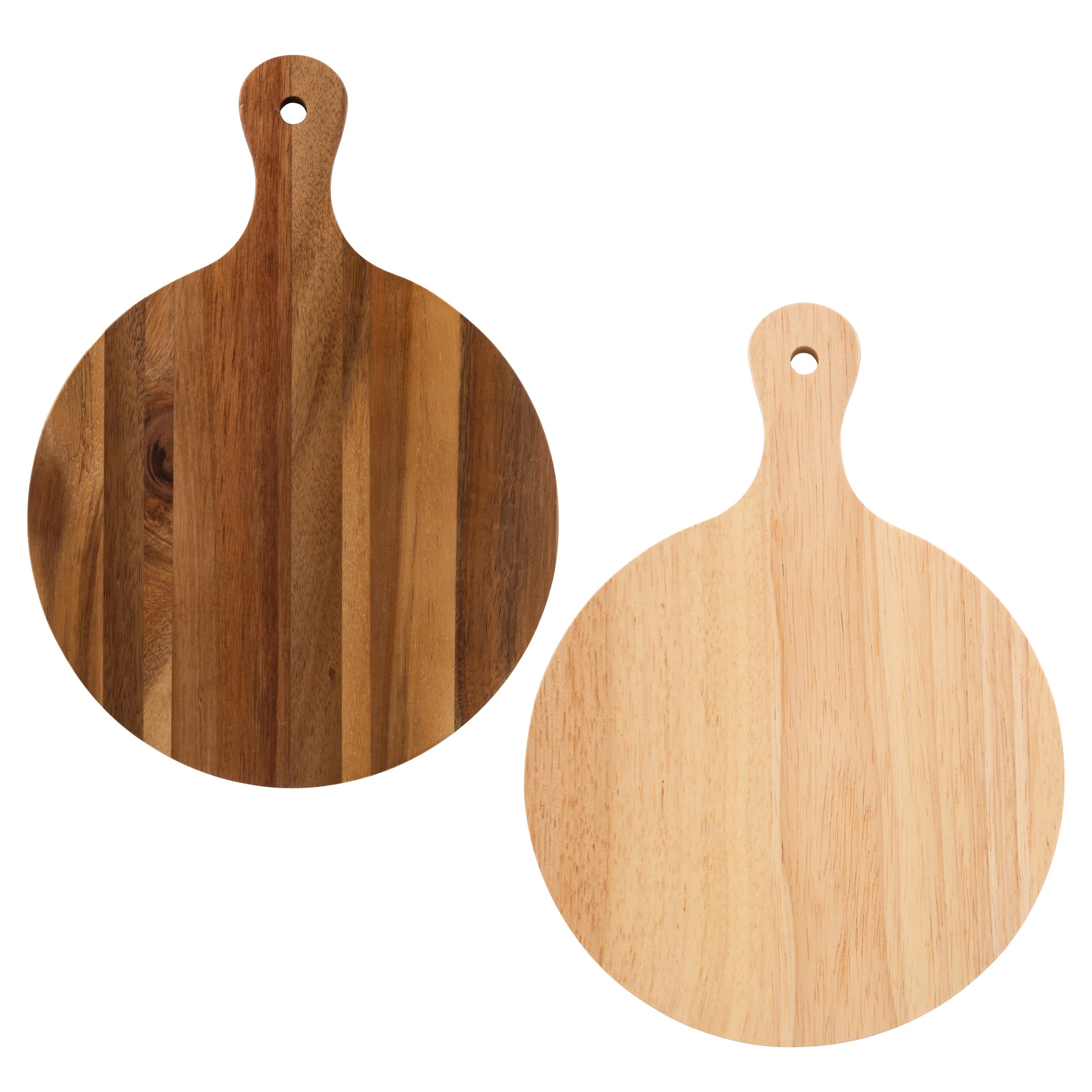 D&W Cantina Acacia & Rubber Wood Round Serving Board