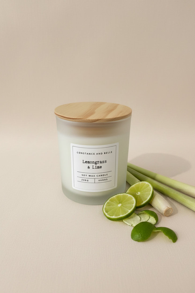 Lemongrass & Lime 200g Soy Wax Candle