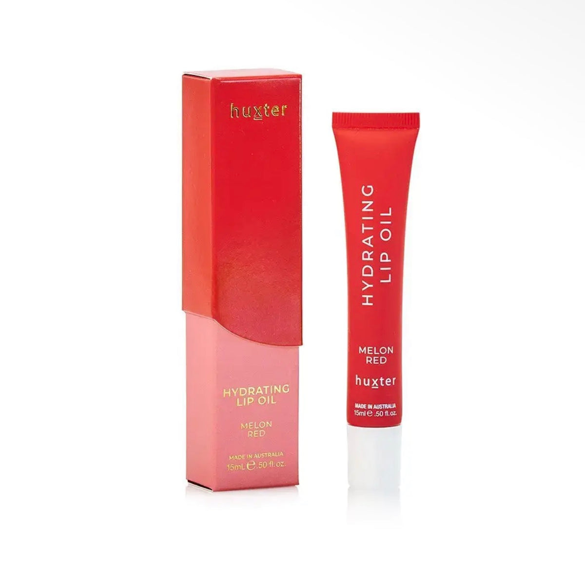 15ml Hydrating Lip Oil Boxed - Melon Red Huxter