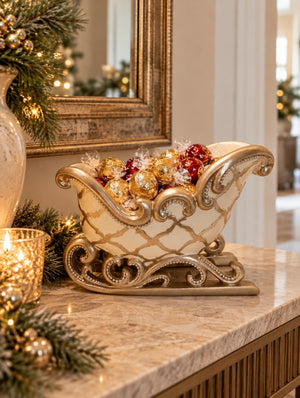 Ivory Gold Christmas Sleigh Gift to Give