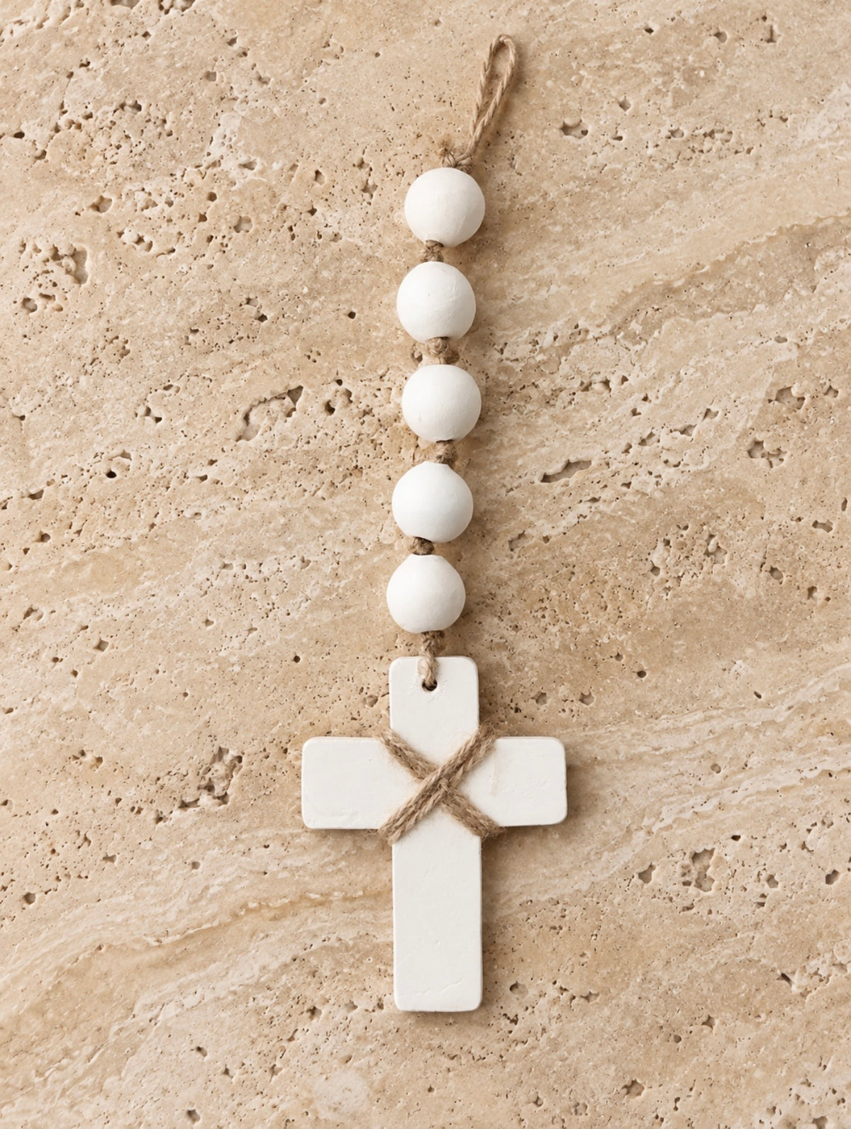 Handmade Ceramic Rosary Cross Constance & Belle