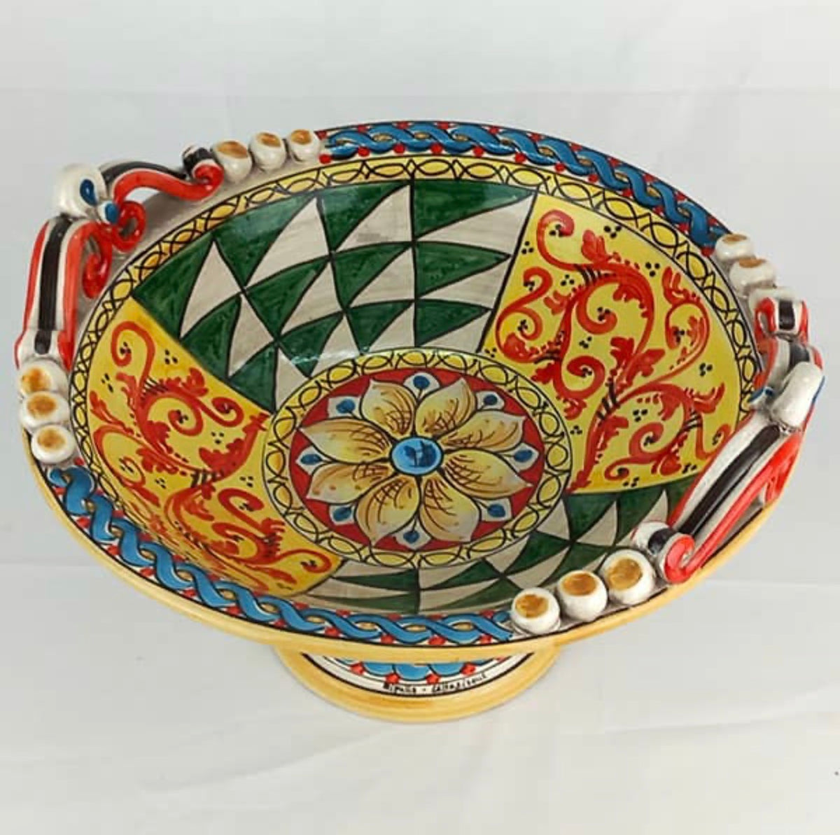 Caltagirone Ceramic Centrepiece with Lemons
