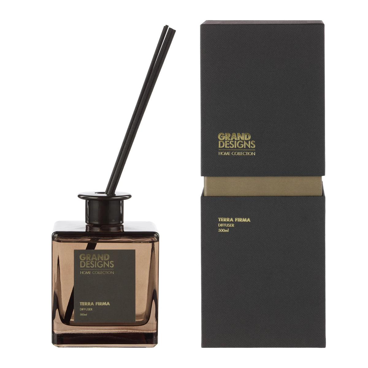 Terra Reed Diffuser Grand Designs Terra Firma Reed Diffuser 500ml Black 9x9x11cm ...