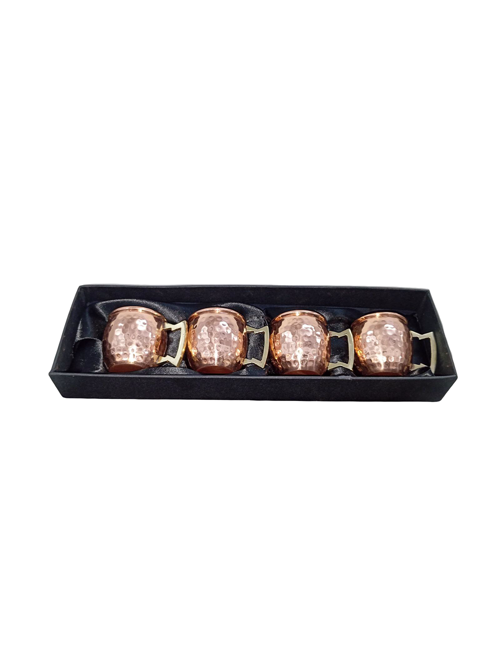 Hammered Copper Shot Glasses - Set of 4 Boxed