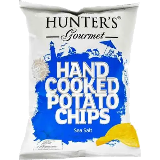 Hunters Gourmet Hand Cooked Potato Chips  Sea Salt