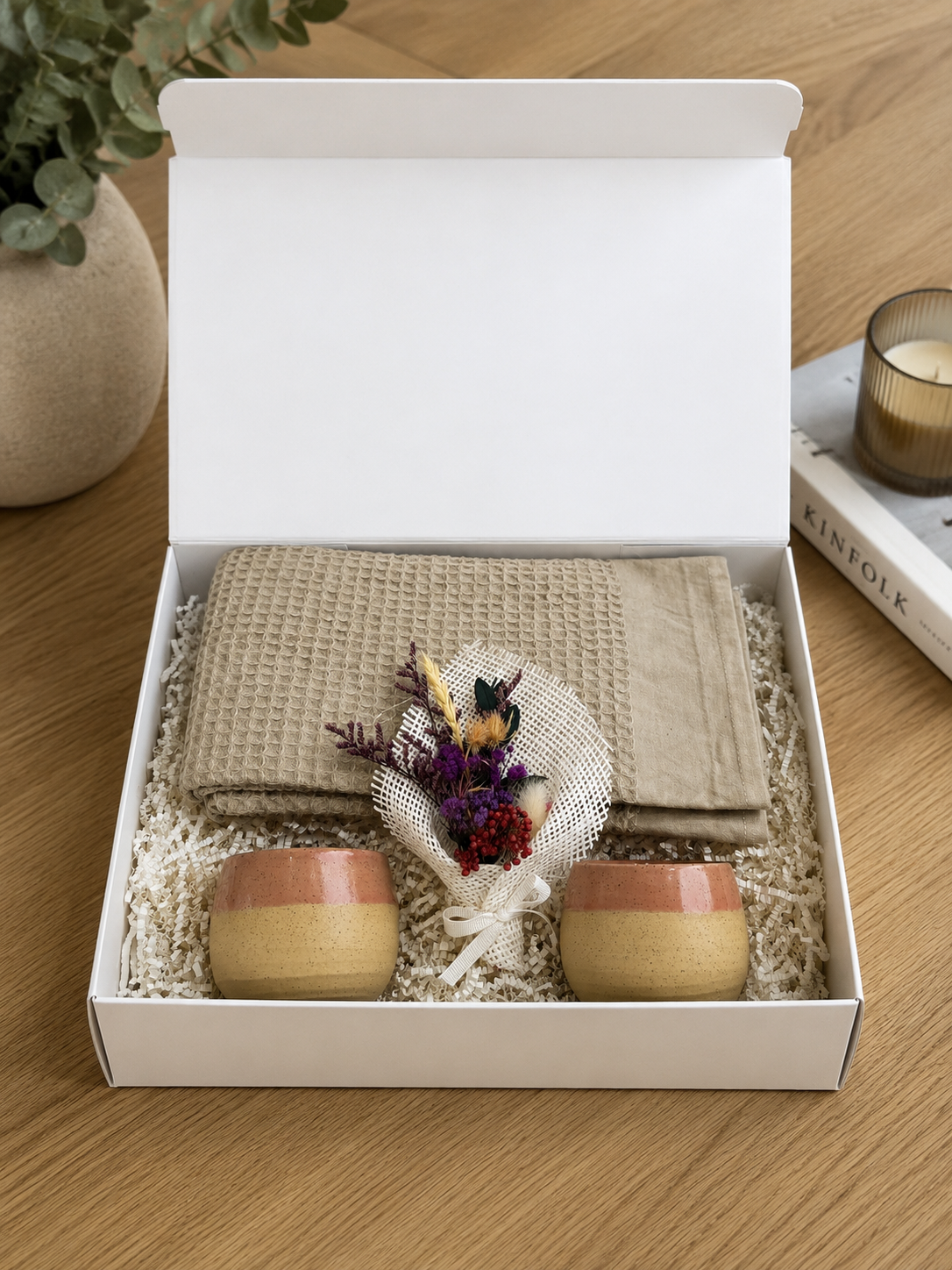 Linen and Clay Hamper