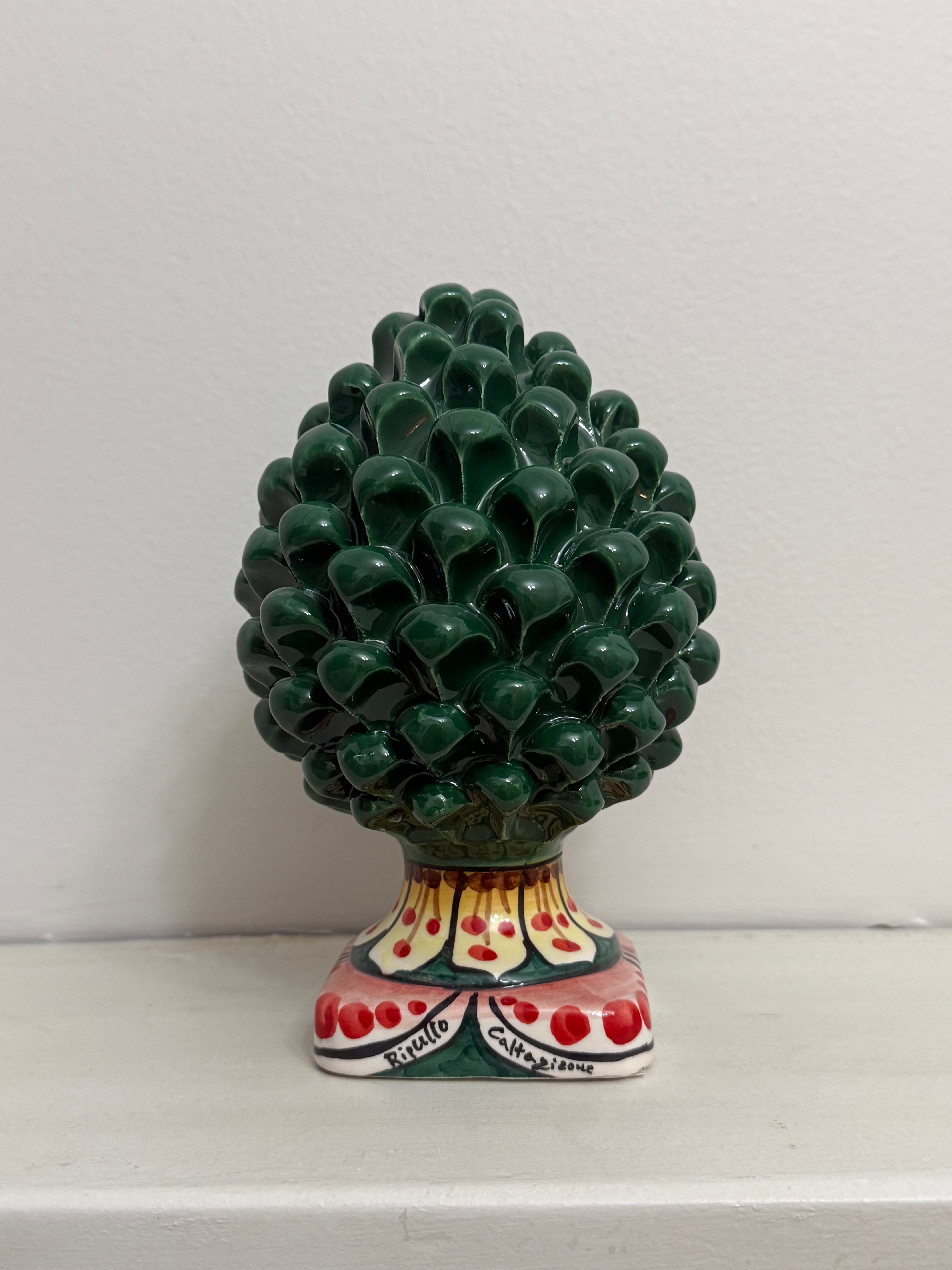 Sicilian Pinecone With Decorated Base 20cm