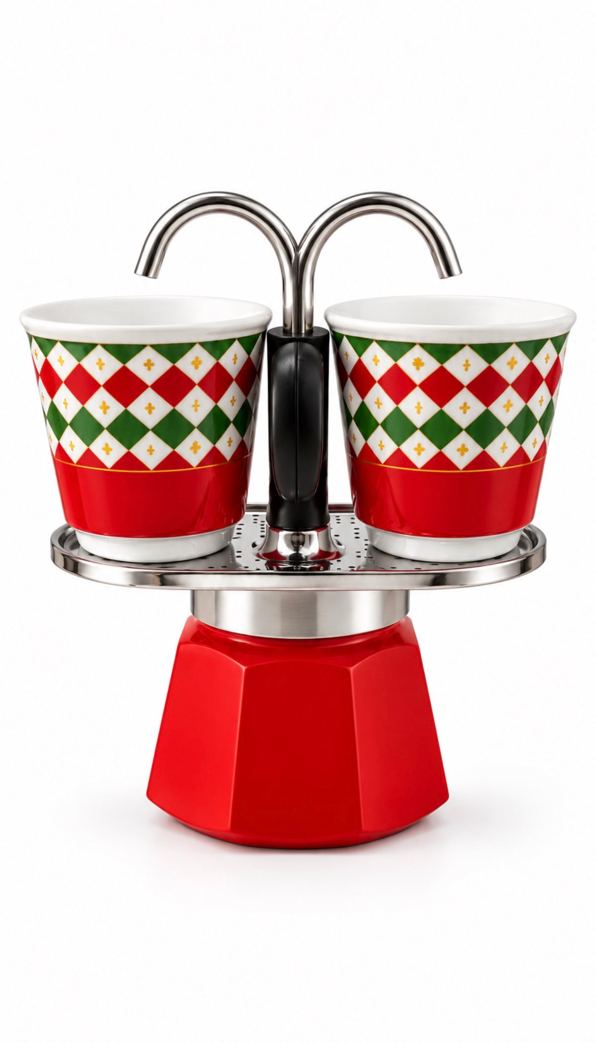 Bialetti Mini Express 2 Cup Italia with 2 Bicchierini Constance & Belle