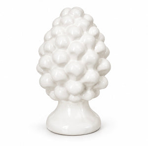 White Ceramic Pinecone Diffuser 12cm – Caltagirone, Sicily Mondocreazioni