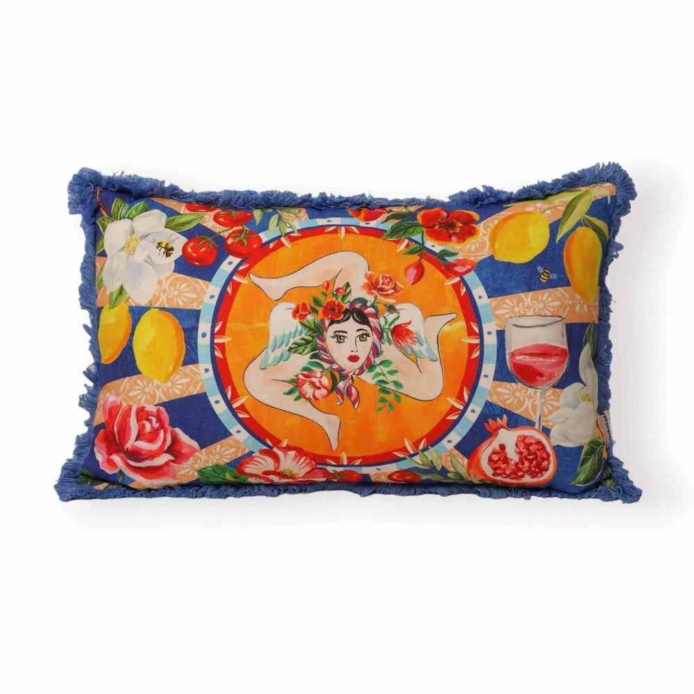 Rectangle Trinacria Italian Cushion