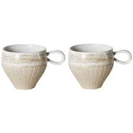 Set of 2 Ceylon Mugs / White