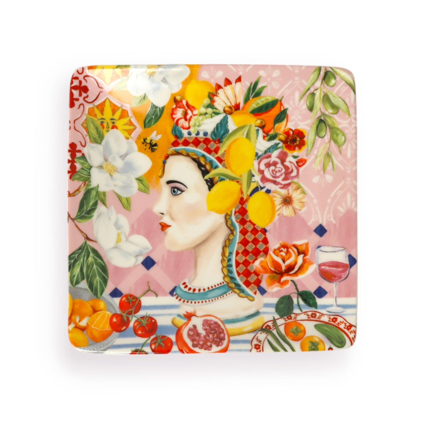 Square Trinket Tray Italian Summer