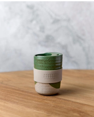 Travel Mug / The Wanderer / Green Dipped 350ML