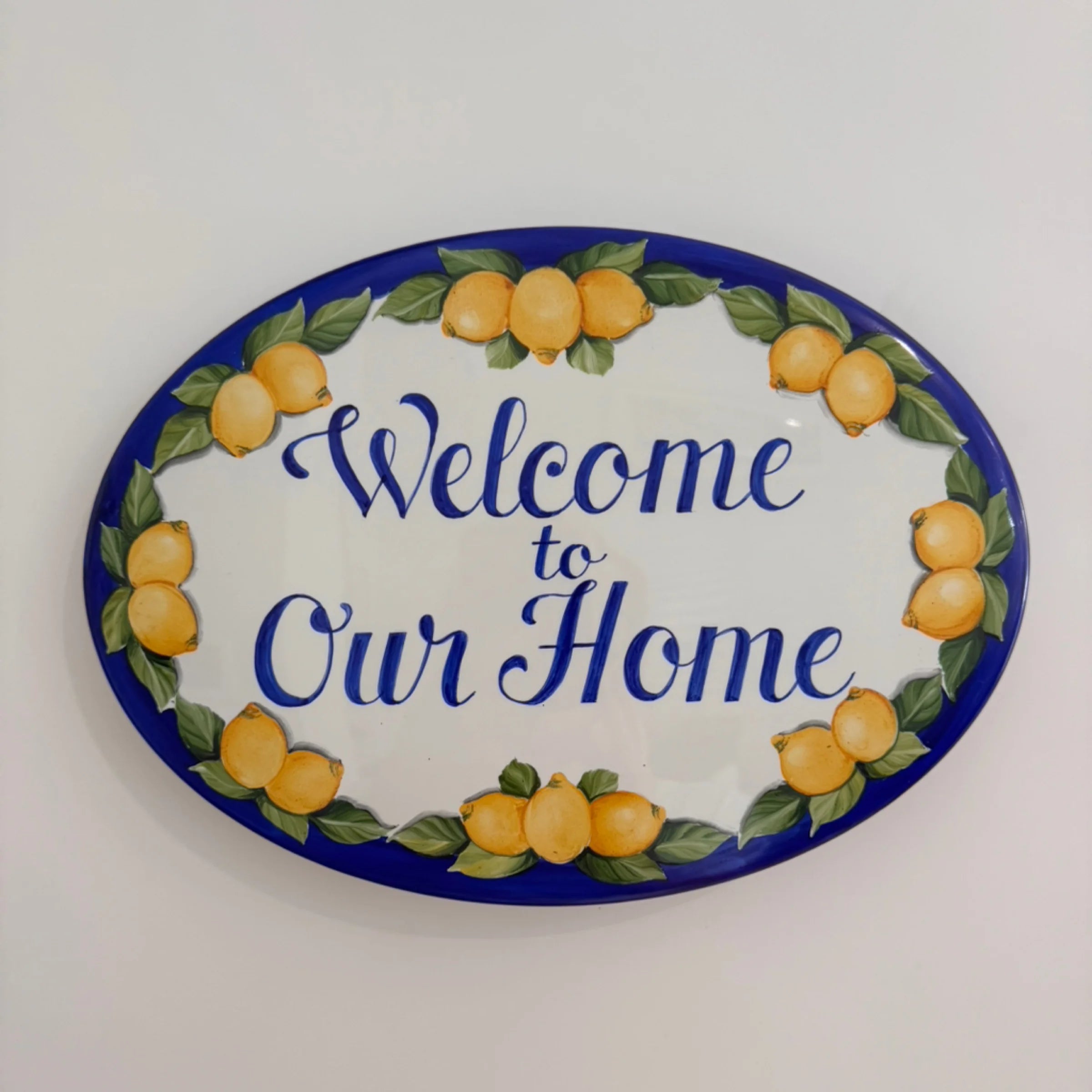 Welcome Mediterranean plaque
