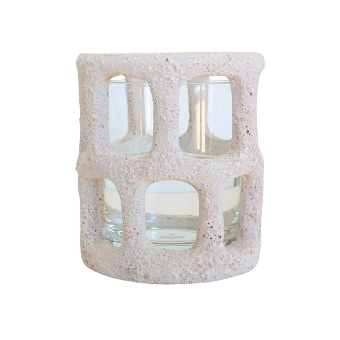 Luna Candle Holder/Vase - White