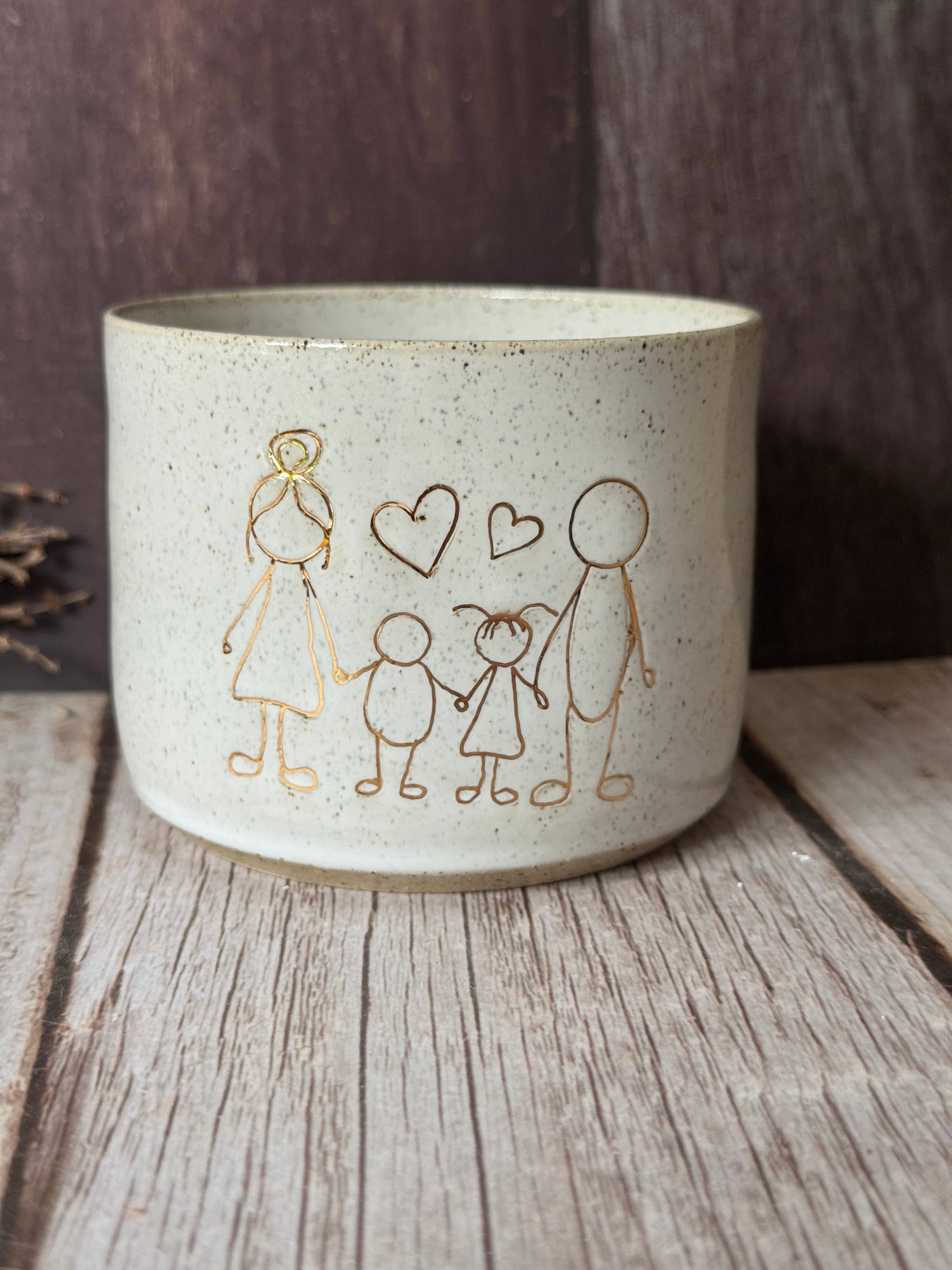 Ceramic mug - Family (Mom-Boy-Girl-Dad)