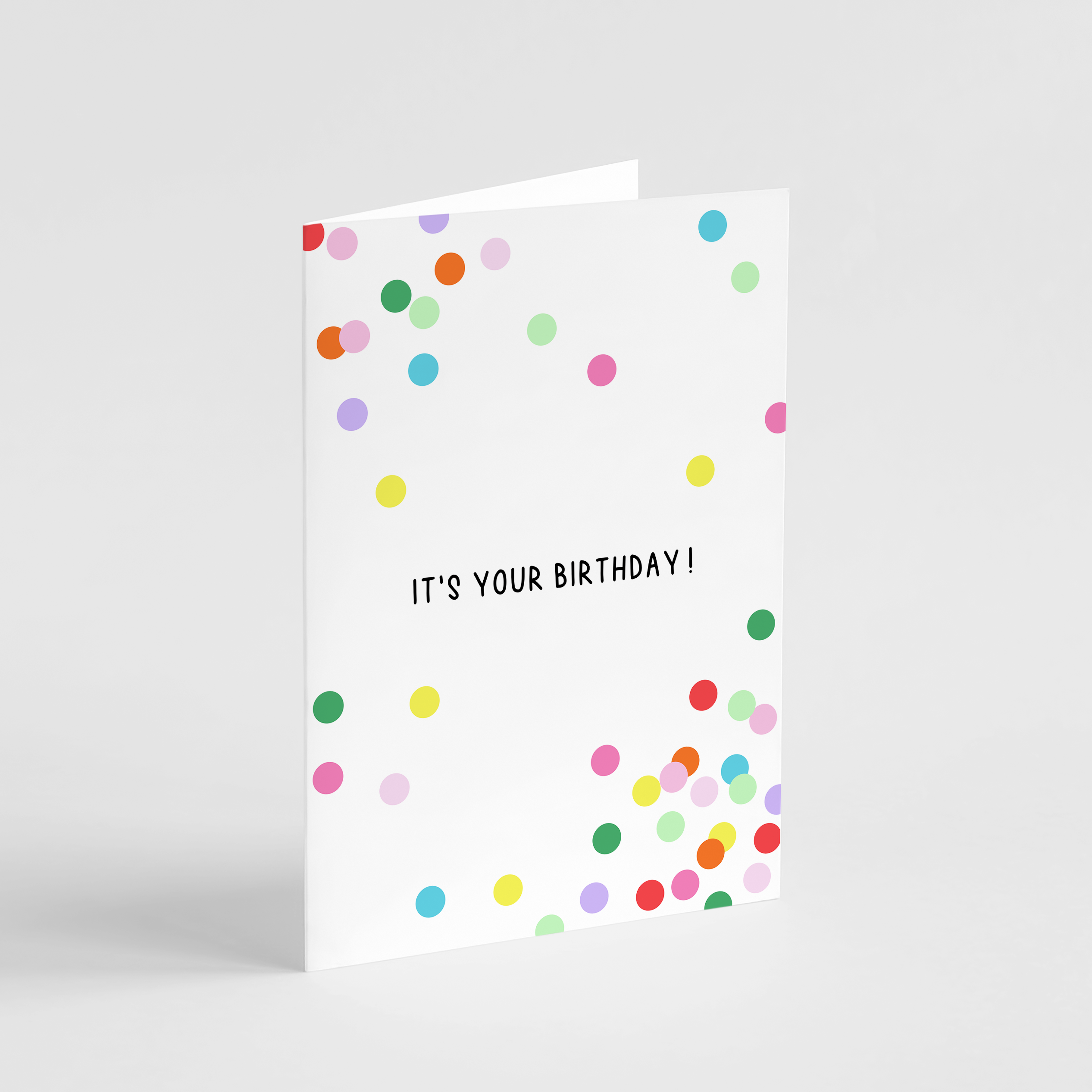 Confetti Birthday Card - Colourful Happy Birthday Bday Card