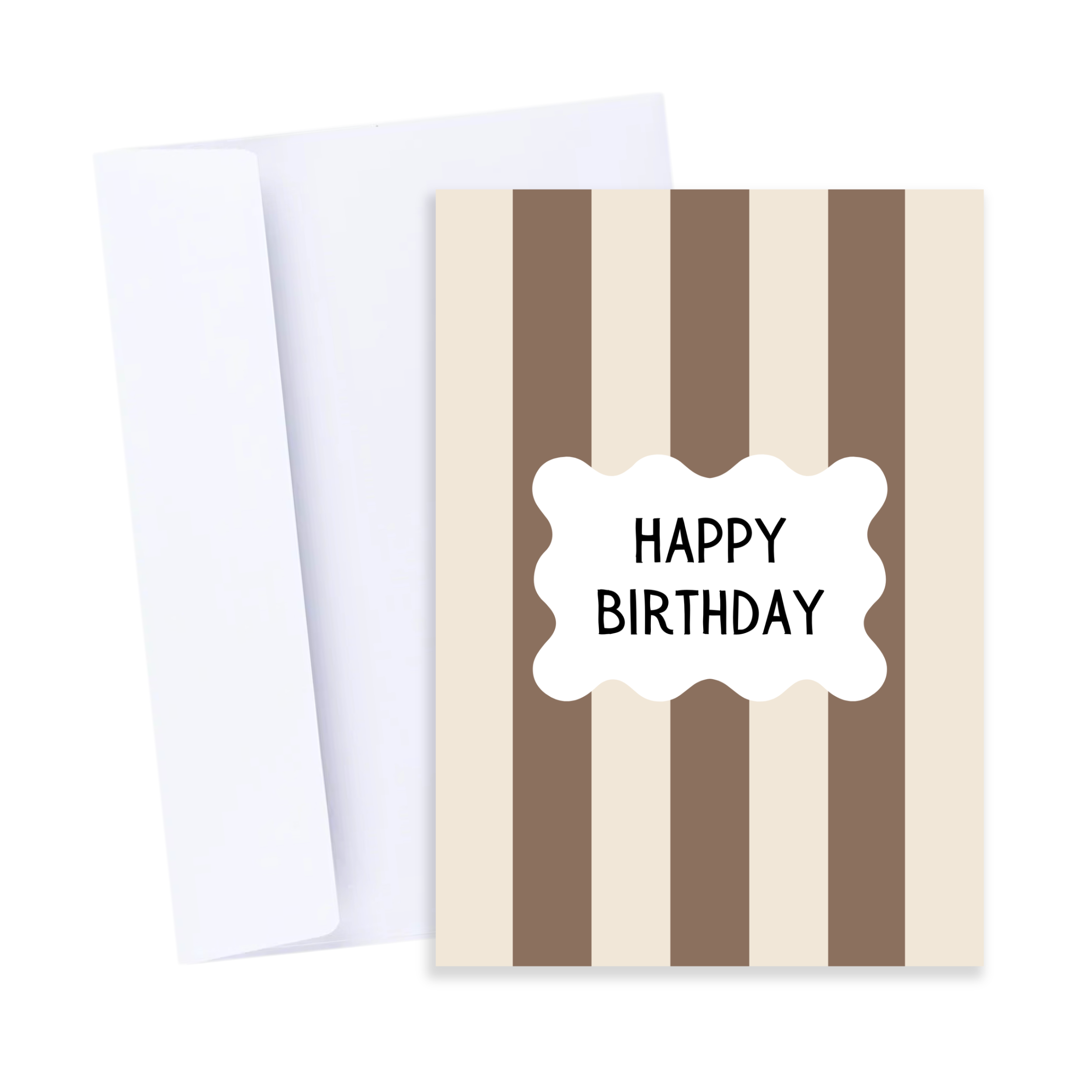 Stripy Happy Birthday Card - Gender Neutral Birthday Card