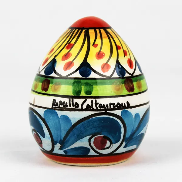 Sicilian Easter Eggs With Blue Seventeenth-Century Decoration