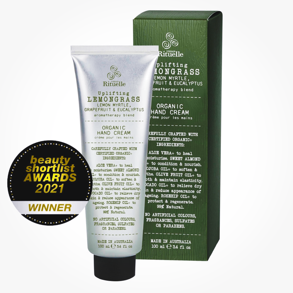 Lemongrass, Lemon Myrtle, Grapefruit & Eucalyptus Organic Hand Cream | 100ml