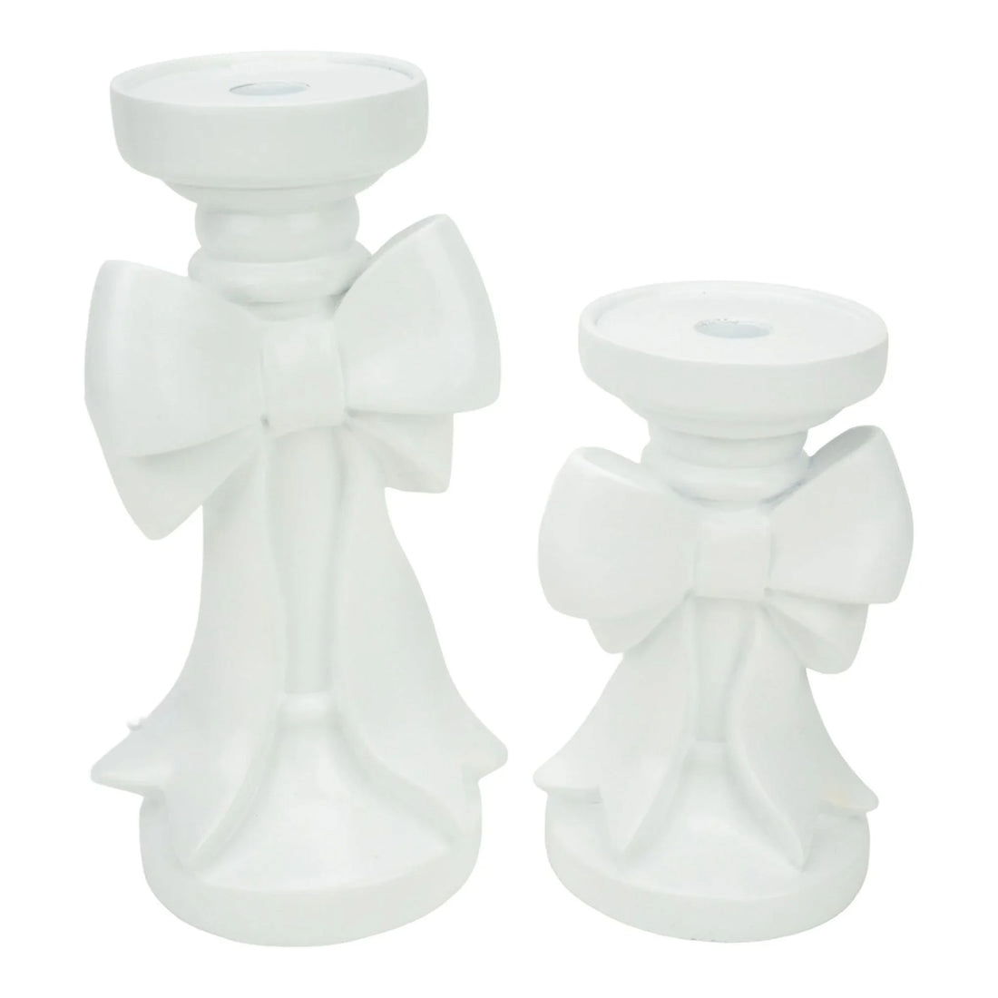 White Bow Pillar Holder 2 sizes Gift to Give